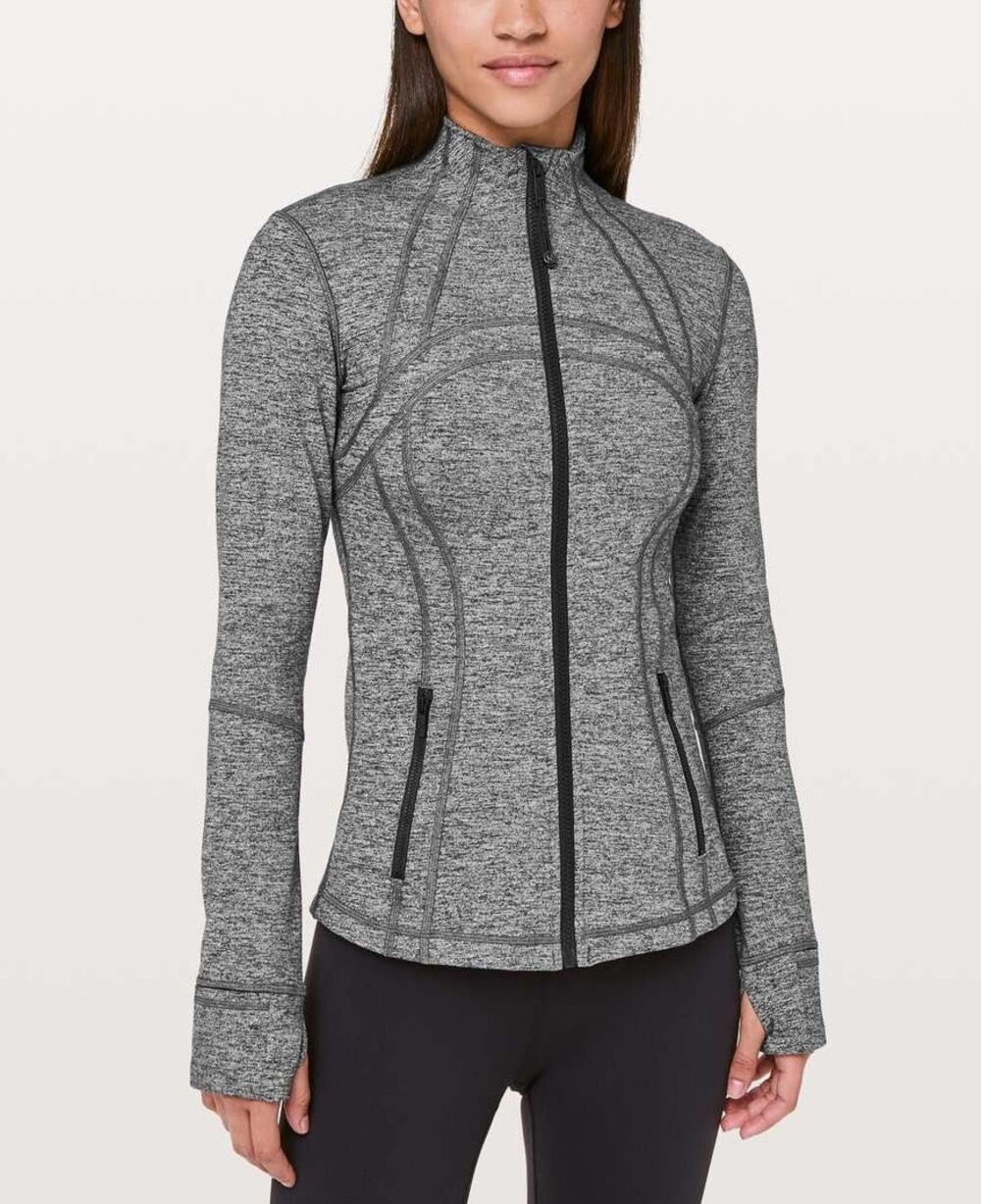 Lululemon Define Full Zip Long Sleeve Jacket Heathered Black Gray 6
